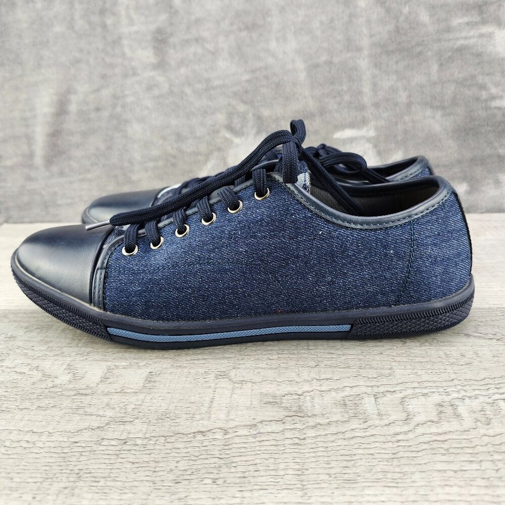 Kenneth Cole Men Size 8.5M (EU41.5) Center Binding Denim Sneaker *****Tried ON**